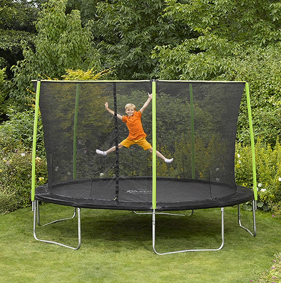 NEW Plum 12ft Galvanised Steel Frame Trampoline with Safety Net